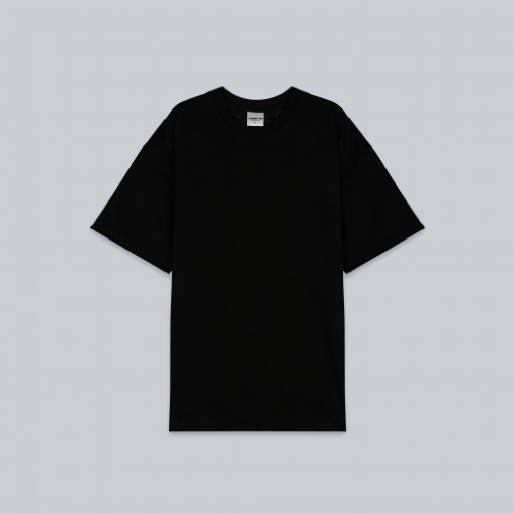 헤비코튼 세미오버핏반팔 무지 티셔츠 블랙 짐웨어 머슬핏 오버핏 빅사이즈