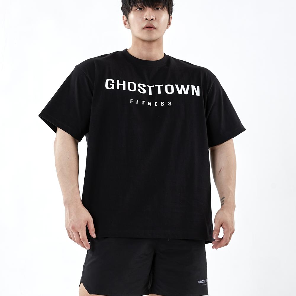 GHOSTTOWN 오리지널 오버핏 티셔츠 블랙