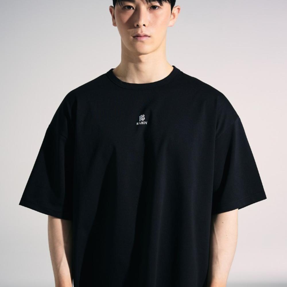 랩디 올데이 오버핏 반팔 티셔츠 - 블랙