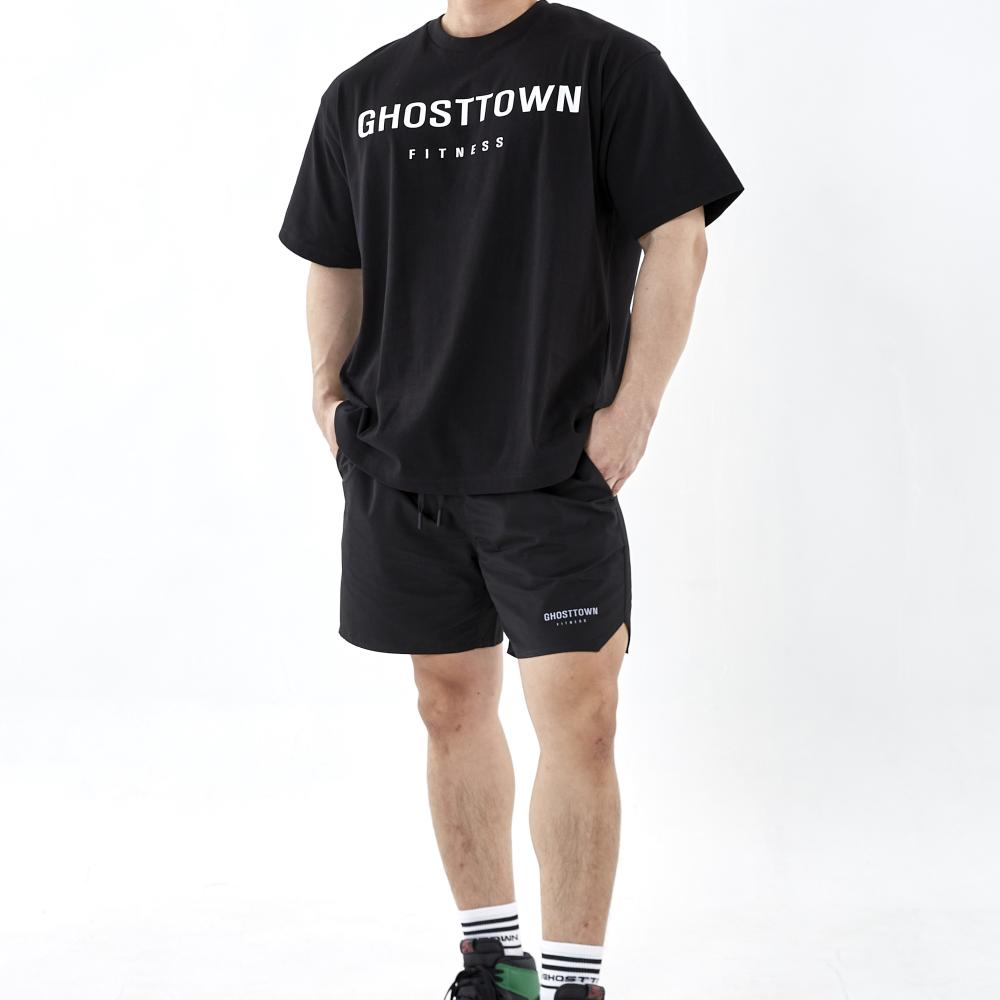 GHOSTTOWN 오리지널 오버핏 티셔츠 블랙