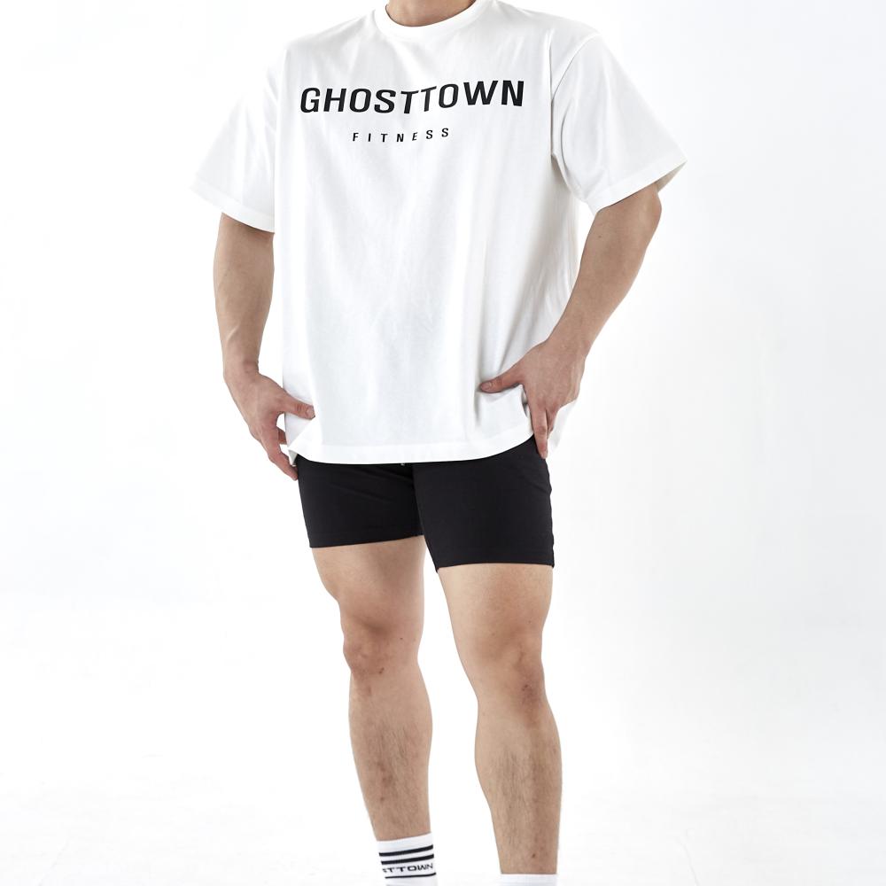 GHOSTTOWN 오리지널 오버핏 티셔츠 화이트