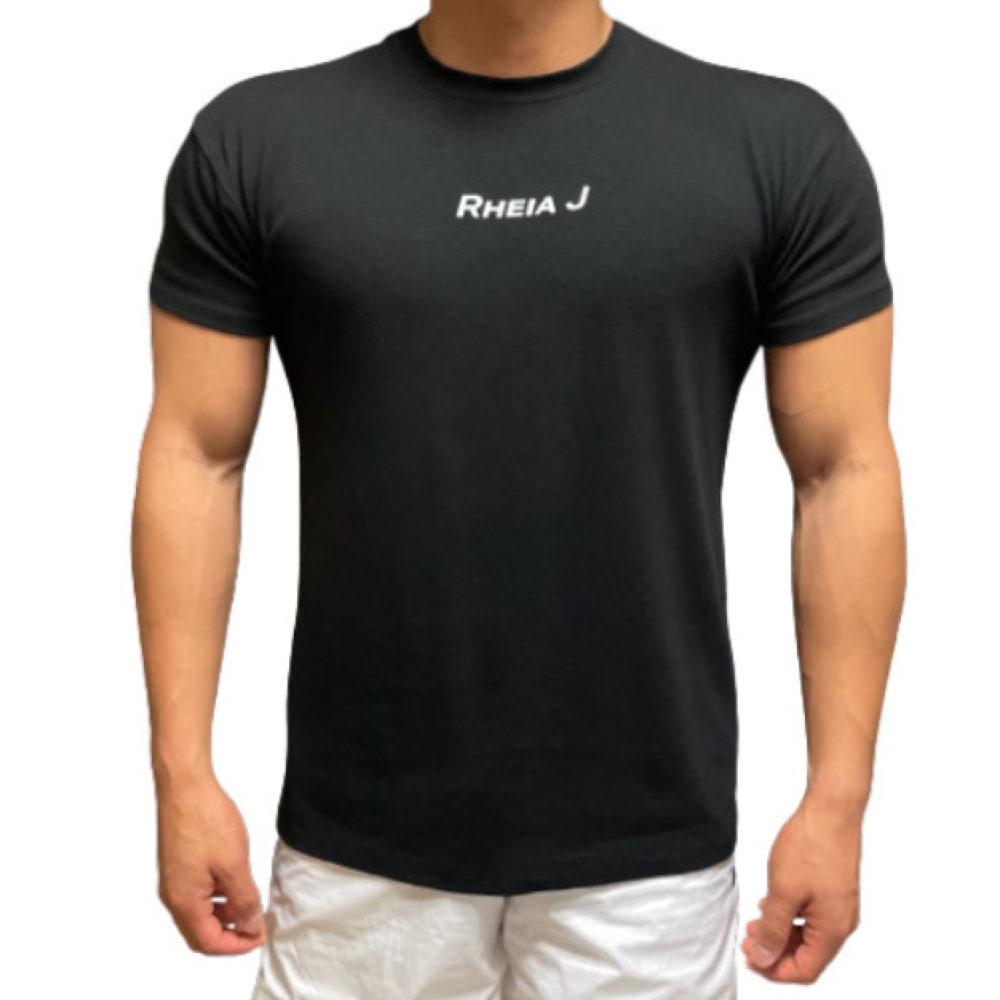 레이아진 남자 로고 머슬핏 반팔 티셔츠 헬스 짐웨어 어깨넓어보이는
