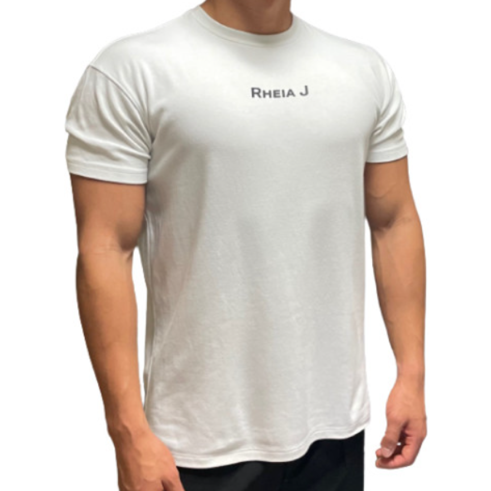 레이아진 남자 로고 머슬핏 반팔 티셔츠 헬스 짐웨어 어깨넓어보이는